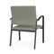 Lesro Newport Wide Guest Chair Metal Frame, Charcoal, OH Eucalyptus Upholstery NP1201 - alternate 3